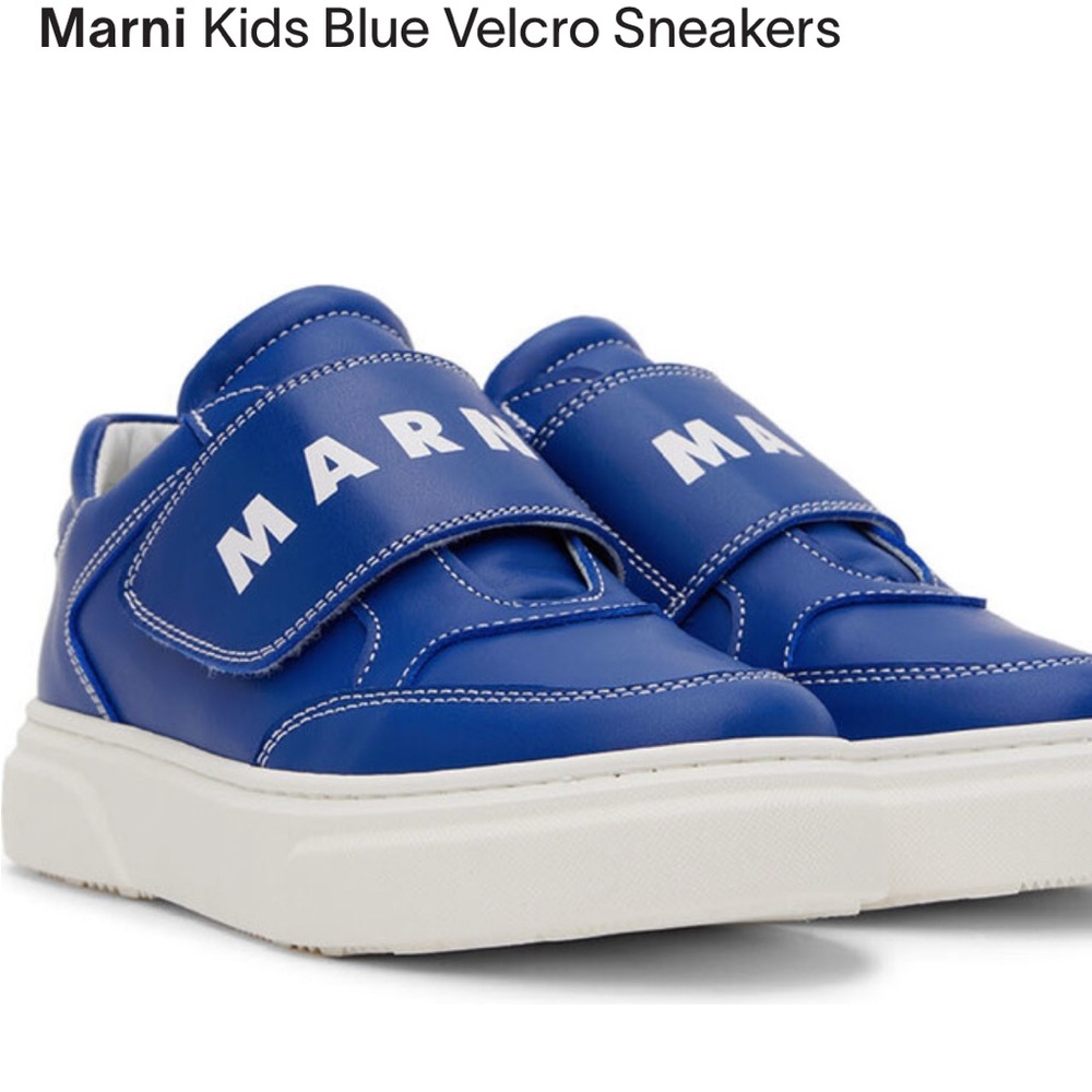 Marni Kids Blue Velcro Sneakers (AUTHENTIC)